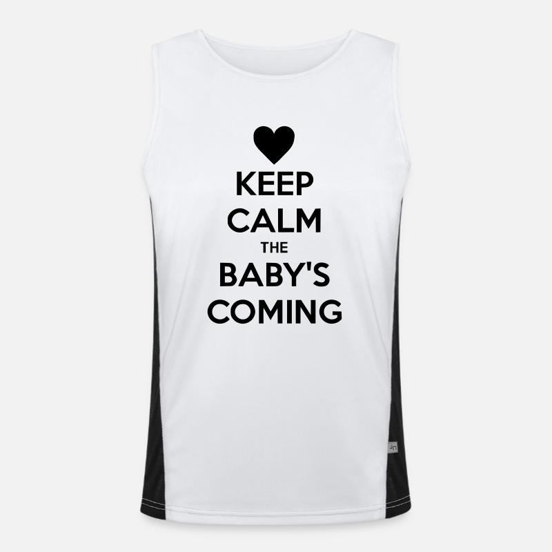 keep calm baby Funktionelles Kontrast-Tank Top für Männer 