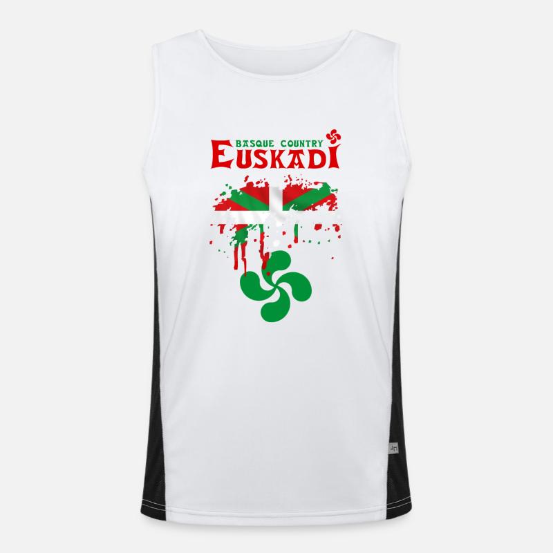 euskadi pays basque 09 Men's Functional Contrast Tank Top 