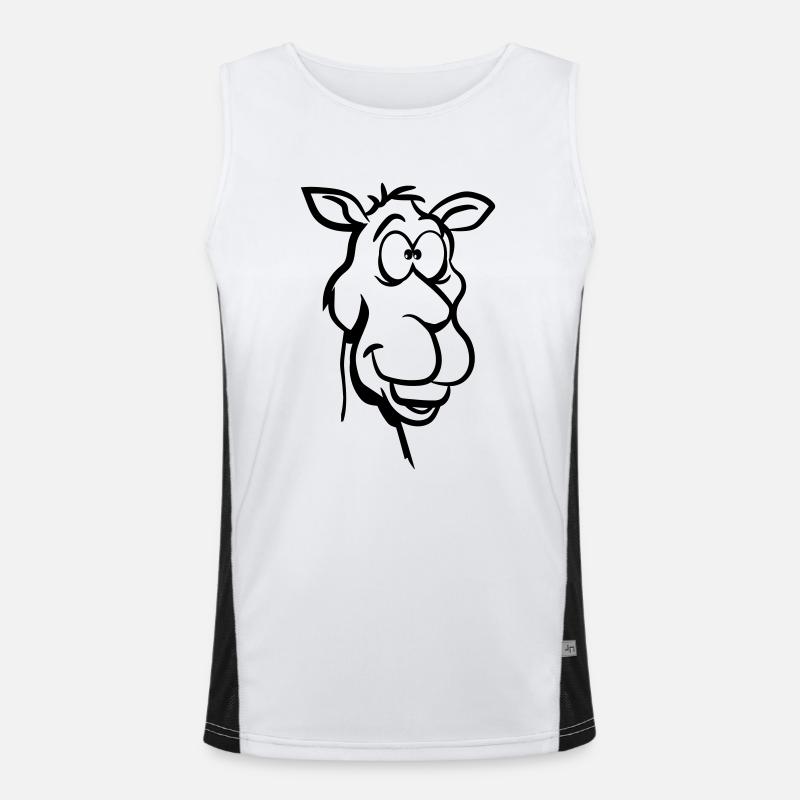 Kamel witzig tier lustig Funktionelles Kontrast-Tank Top für Männer 