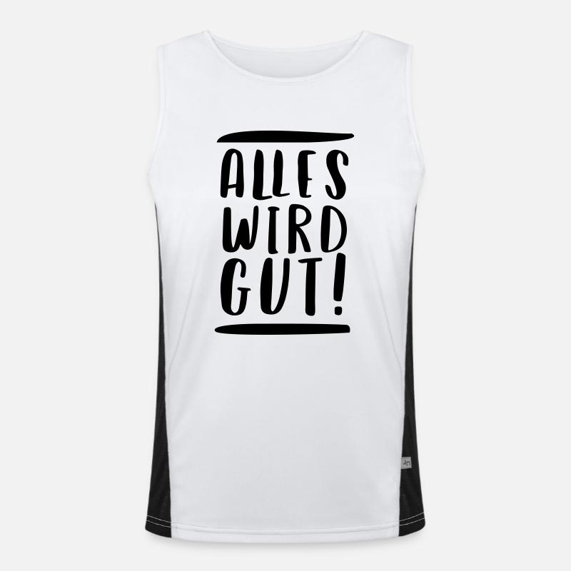ALLES WIRD GUT! Funktionelles Kontrast-Tank Top für Männer 