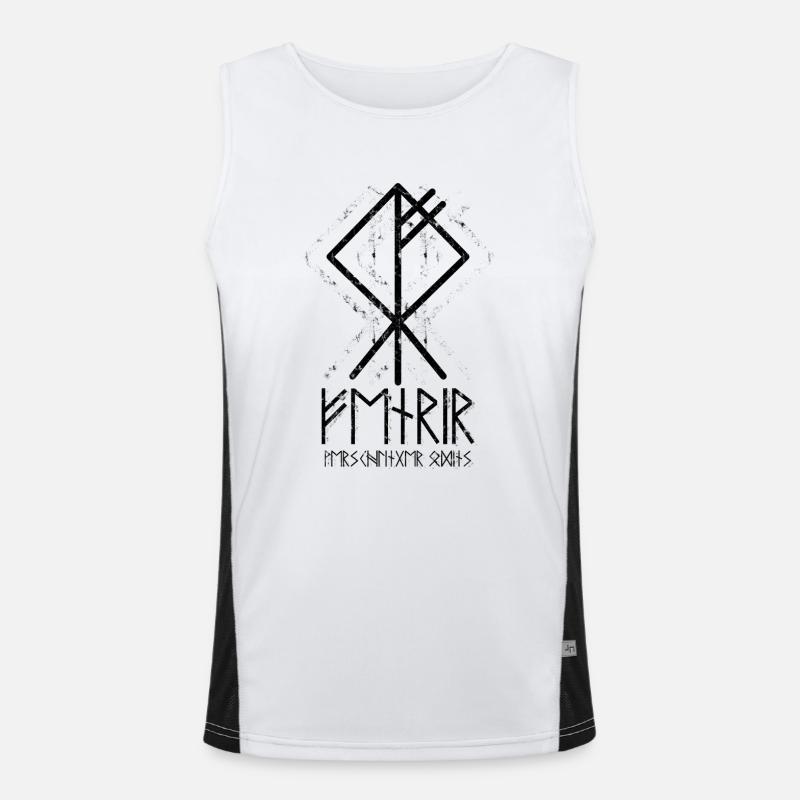 FENRIR ENGLINGER ODINS Runen Viking Wolf Rune Débardeur respirant contrasté Homme 