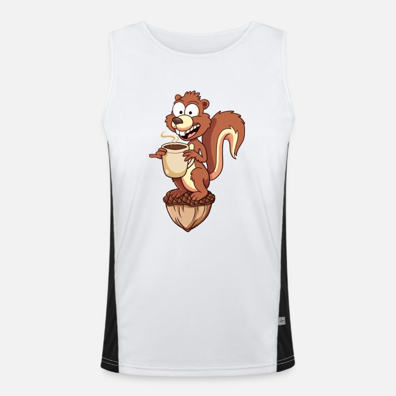 Benno the Squirrel (mit Eichel) Funktionelles Kontrast-Tank Top für Männer 