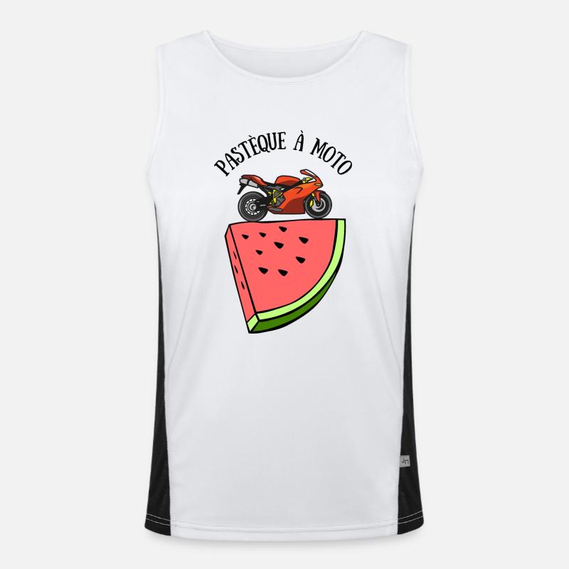 pastèque à moto Débardeur respirant contrasté Homme 