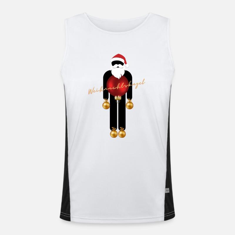 Weihnachtskugel Funktionelles Kontrast-Tank Top für Männer 