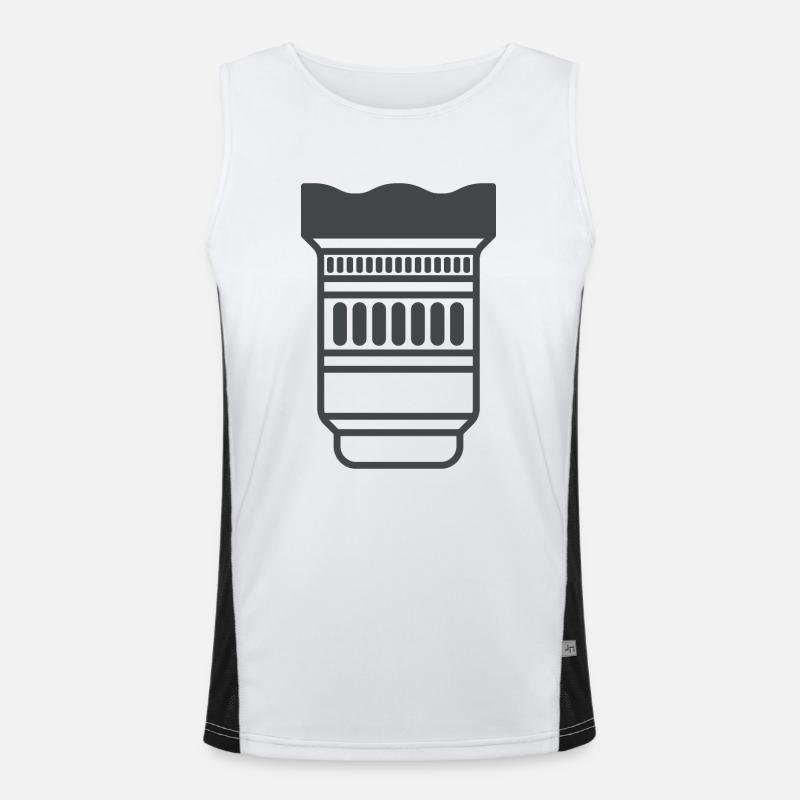 Camera Lens Men's Functional Contrast Tank Top 