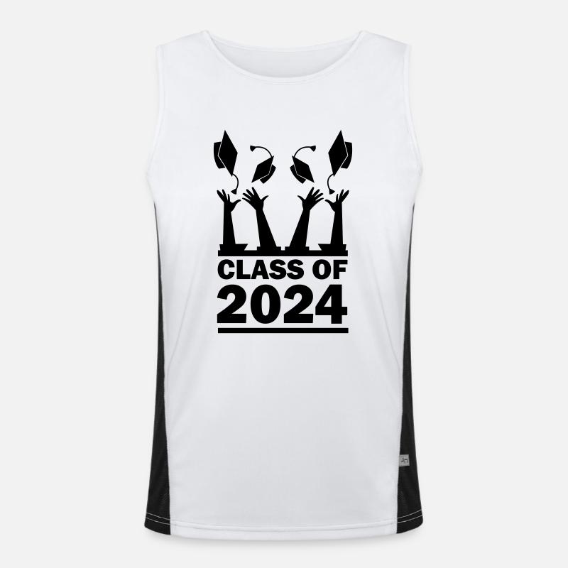 class of 2024 Funktionelles Kontrast-Tank Top für Männer 