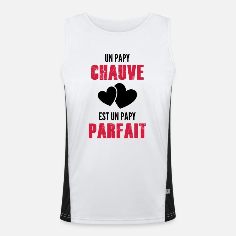 un papy chauve est un papy parfait / cadeau papy Débardeur respirant contrasté Homme 