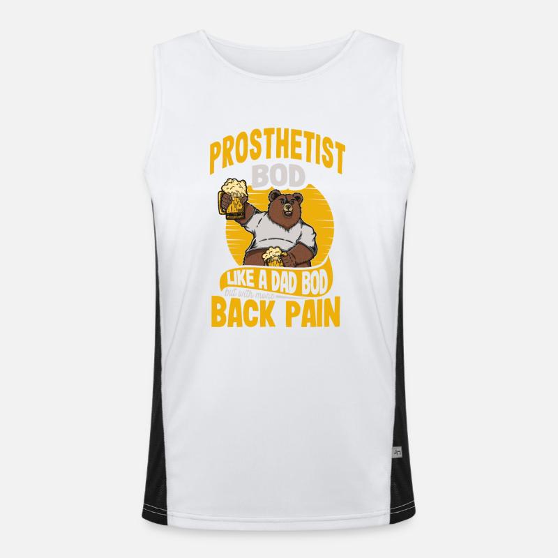 Prosthetist Bod Like A Dad Bod Funny Orthotics Funktionelles Kontrast-Tank Top für Männer 