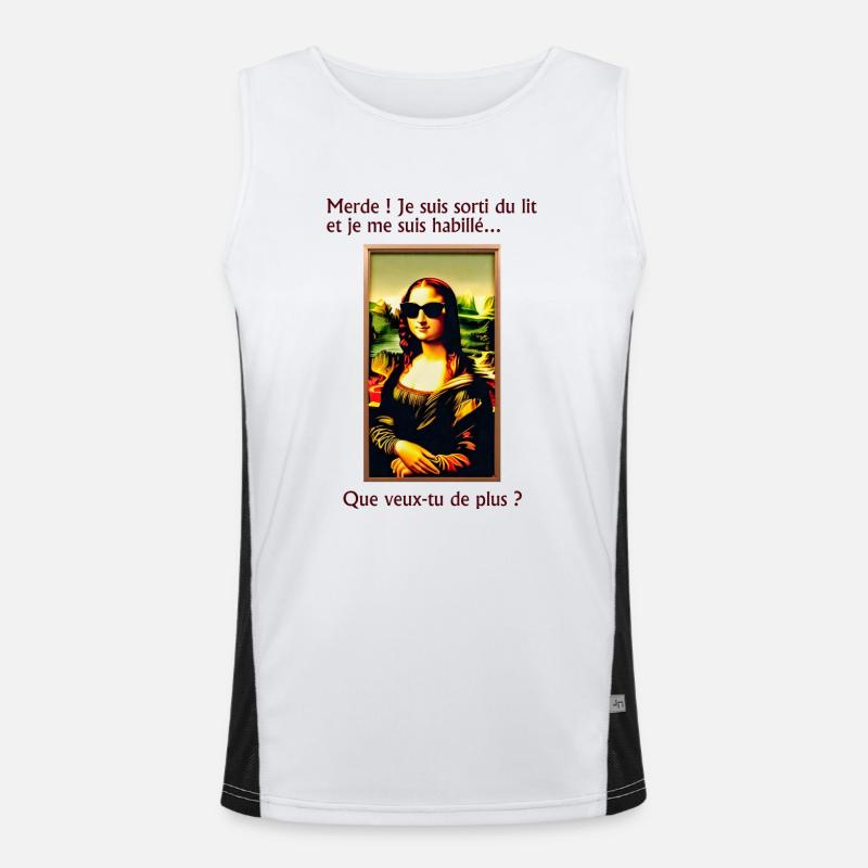 Mona Lisa Funktionelles Kontrast-Tank Top für Männer 