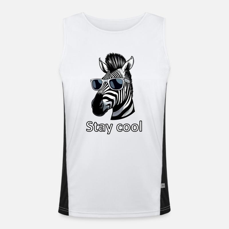 Cooles Zebra Funktionelles Kontrast-Tank Top für Männer 