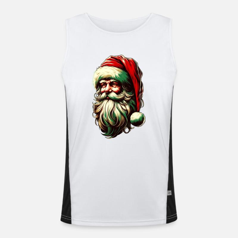 Weihnachtsmann Schauspieler Funktionelles Kontrast-Tank Top für Männer 
