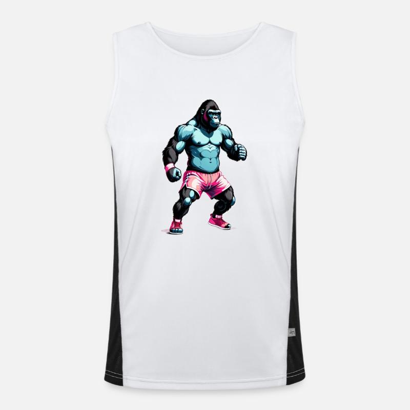 Boxing Gorilla Boxer Men's Functional Contrast Tank Top 
