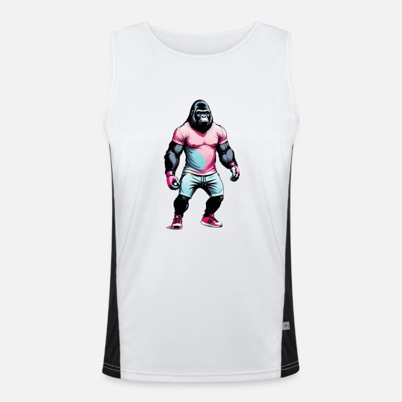 Boxing Gorilla Boxer Men's Functional Contrast Tank Top 