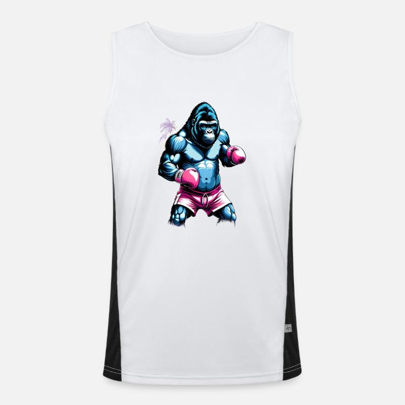 Boxing Gorilla Boxer Men's Functional Contrast Tank Top 