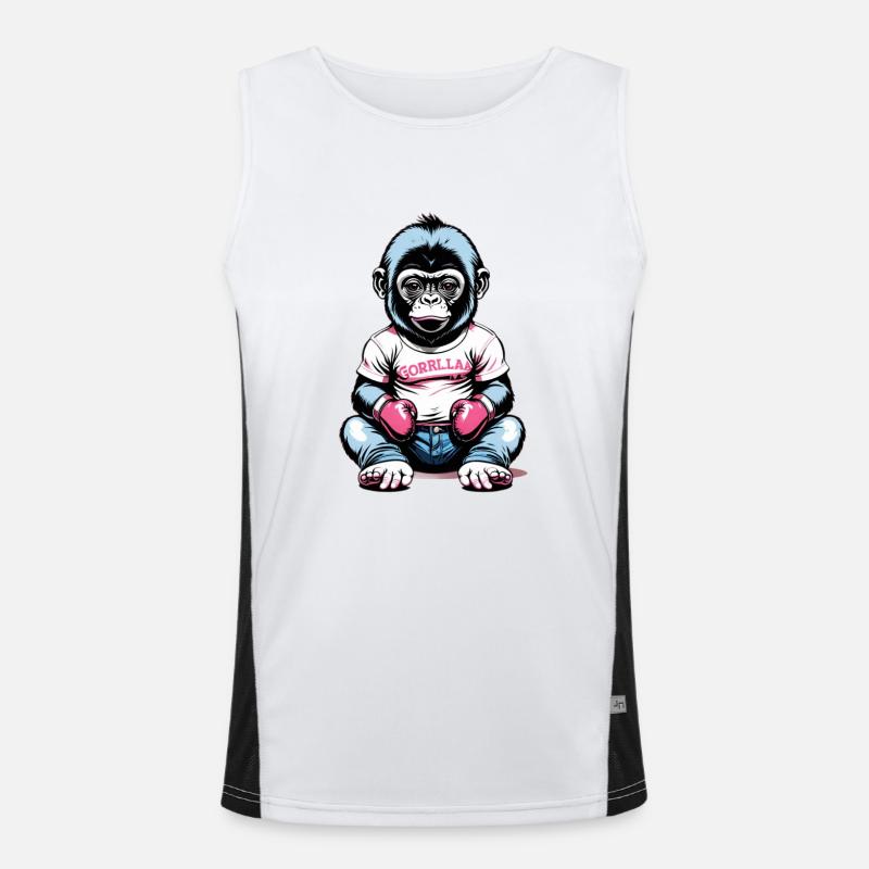 Boxing Gorilla Boxer Men's Functional Contrast Tank Top 