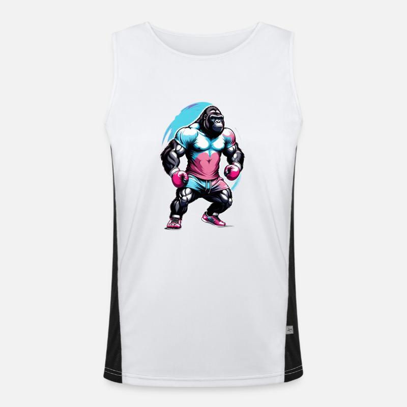 Boxing Gorilla Boxer Men's Functional Contrast Tank Top 