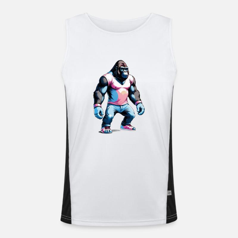 Boxing Gorilla Boxer Men's Functional Contrast Tank Top 