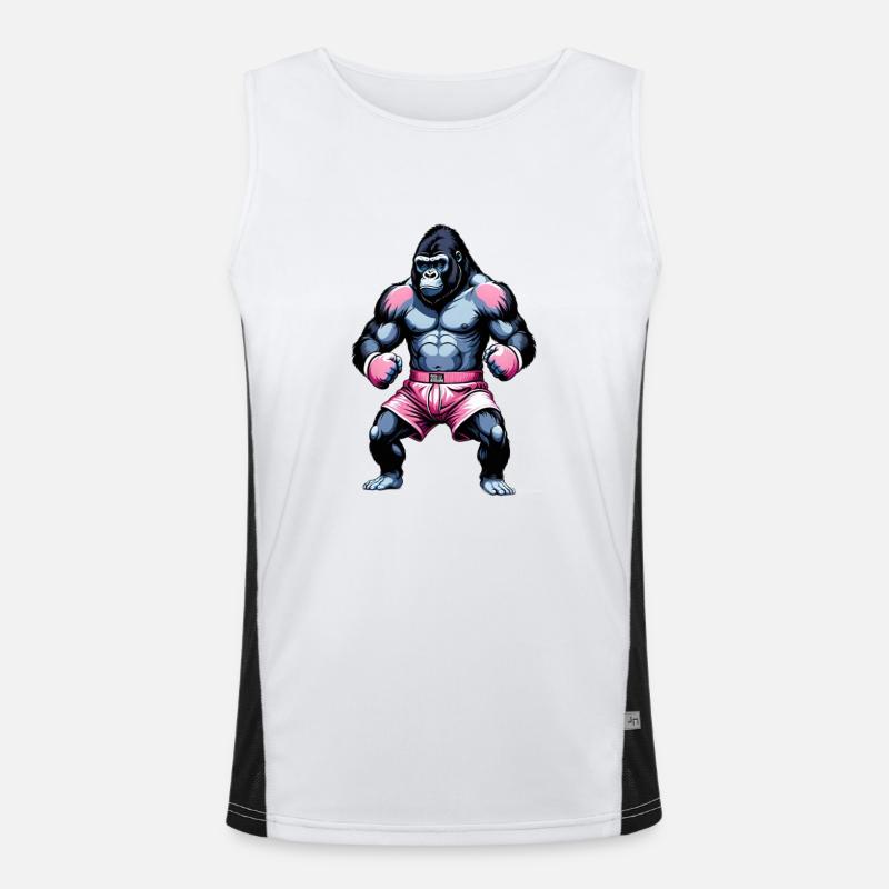 Boxing Gorilla Boxer Men's Functional Contrast Tank Top 