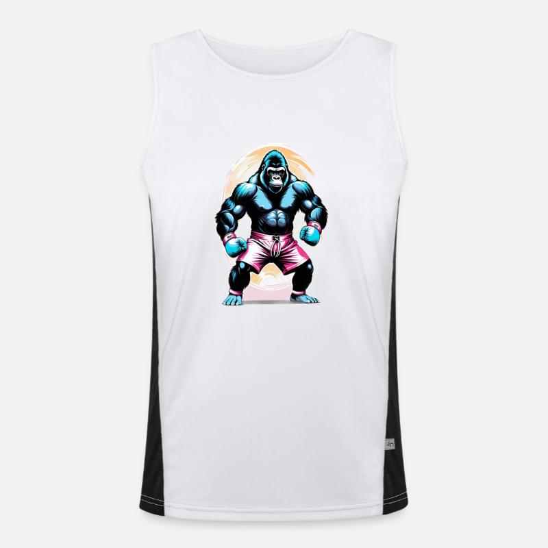 Boxing Gorilla Boxer Men's Functional Contrast Tank Top 