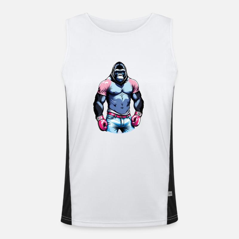 Boxing Gorilla Boxer Men's Functional Contrast Tank Top 