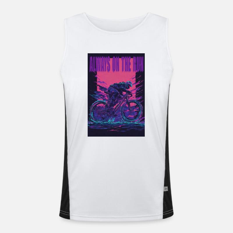 Cycling vibes Men's Functional Contrast Tank Top 