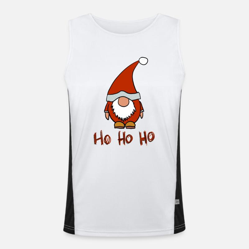 Weihnachtsmann Klein Dick hohoho Funktionelles Kontrast-Tank Top für Männer 