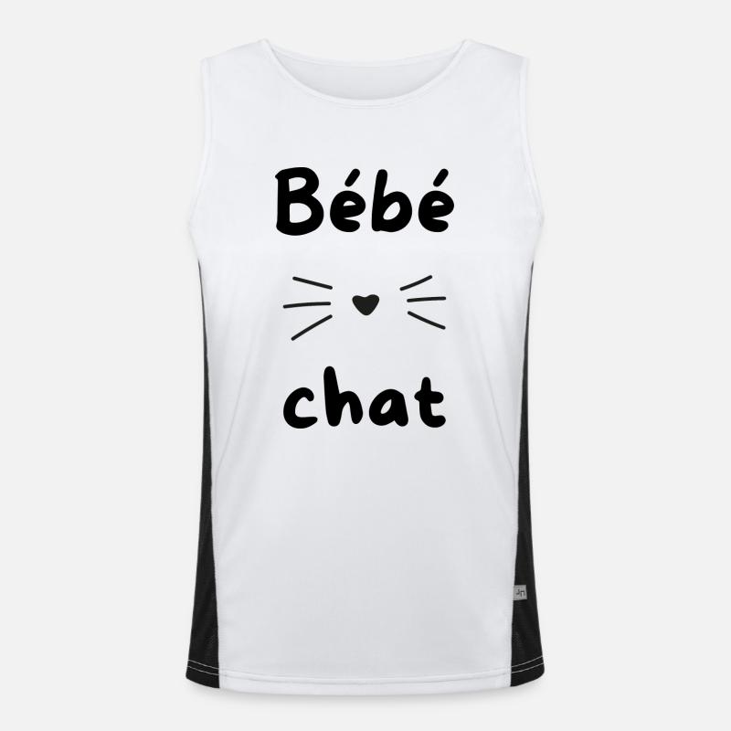 Baby-Katze Funktionelles Kontrast-Tank Top für Männer 