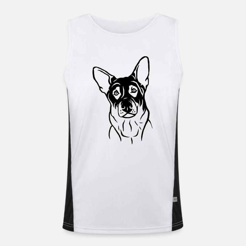 Schäferhund Funktionelles Kontrast-Tank Top für Männer 