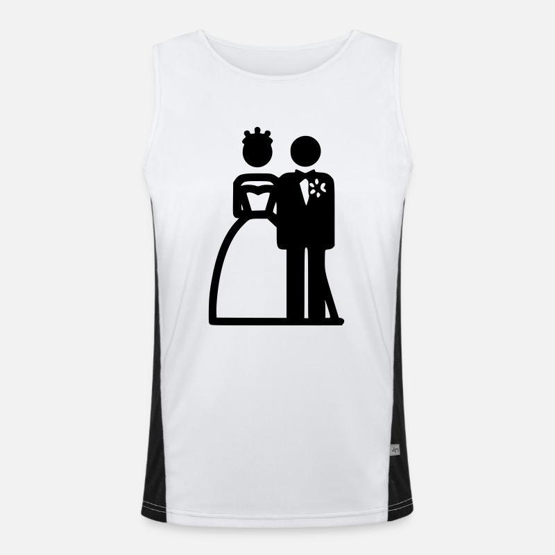 Verheiratet Funktionelles Kontrast-Tank Top für Männer 