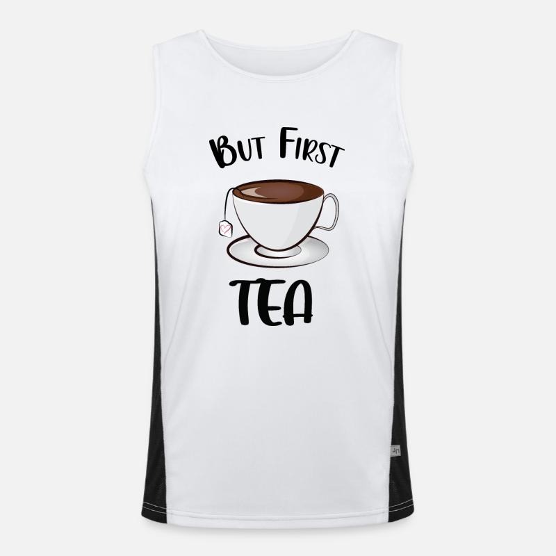 But First Tea Men's Functional Contrast Tank Top 