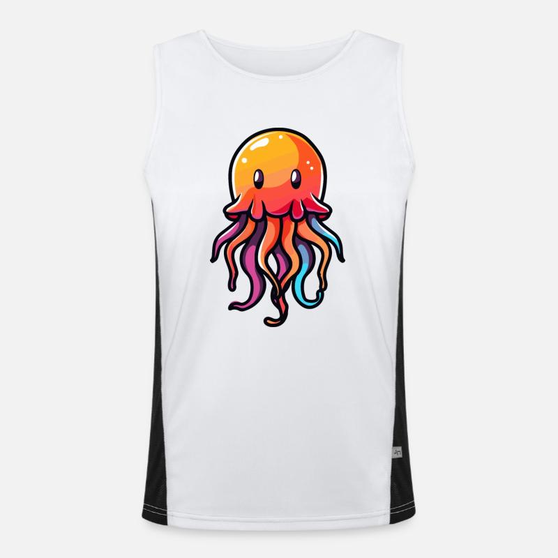 Jellyfish Comic Men's Functional Contrast Tank Top 