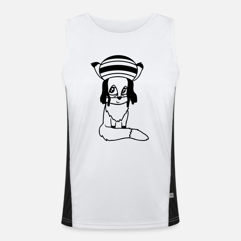 Fox Raggae Jamaica Hat Rasta Curls Chill Hat Men's Functional Contrast Tank Top 