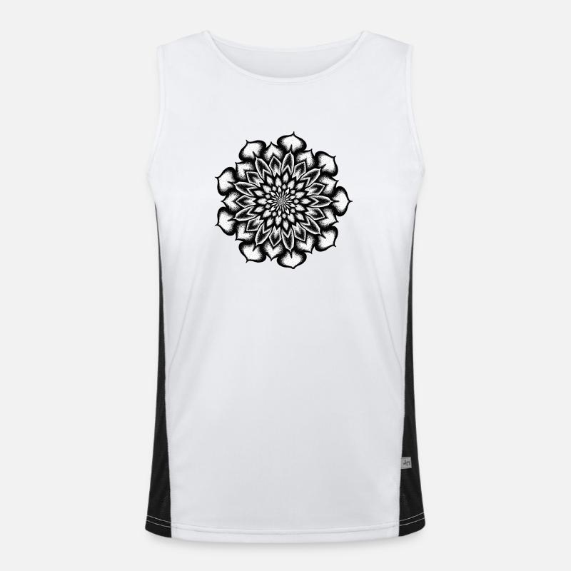 Mandala Funktionelles Kontrast-Tank Top für Männer 
