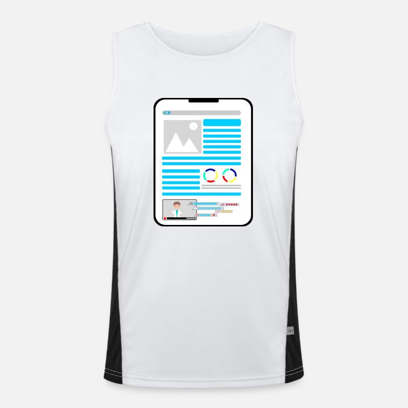 Tablet Funktionelles Kontrast-Tank Top für Männer 