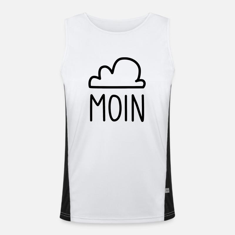 Moin mit Wolke Funktionelles Kontrast-Tank Top für Männer 