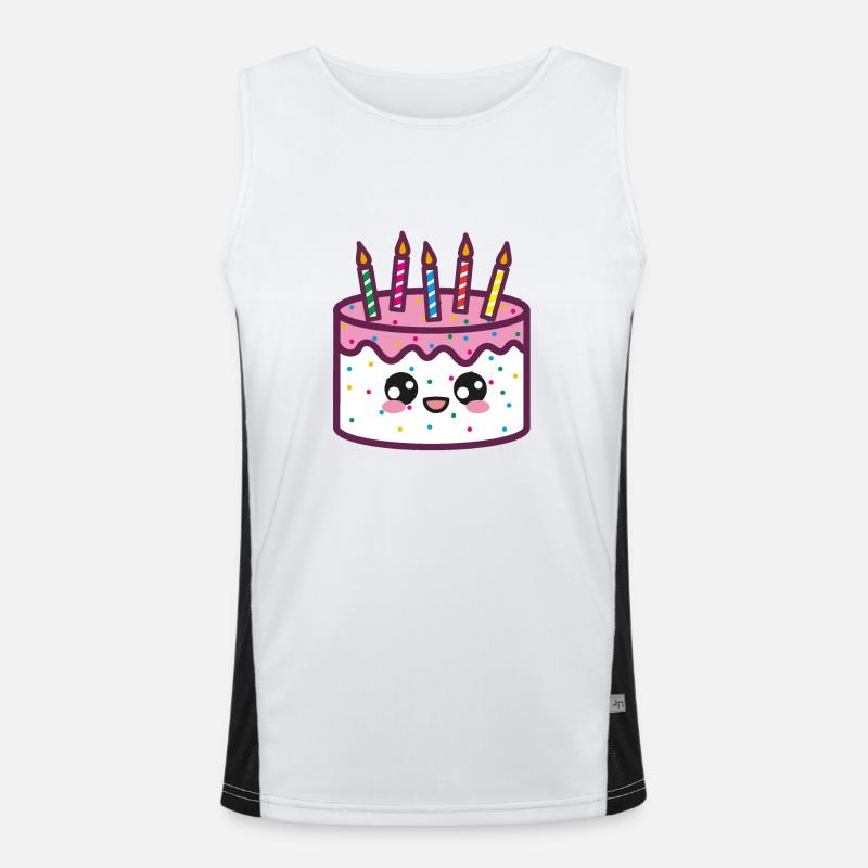 Birthday cake Men's Functional Contrast Tank Top 