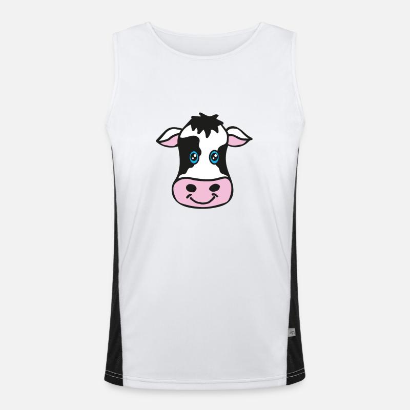 Dessin de vache Débardeur respirant contrasté Homme 