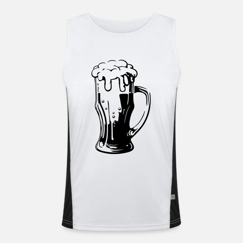 Bierglas Symbol Funktionelles Kontrast-Tank Top für Männer 