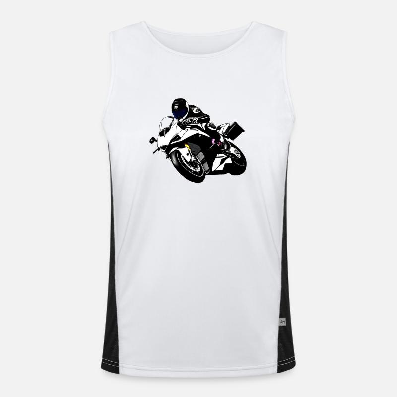 Motorrad Funktionelles Kontrast-Tank Top für Männer 