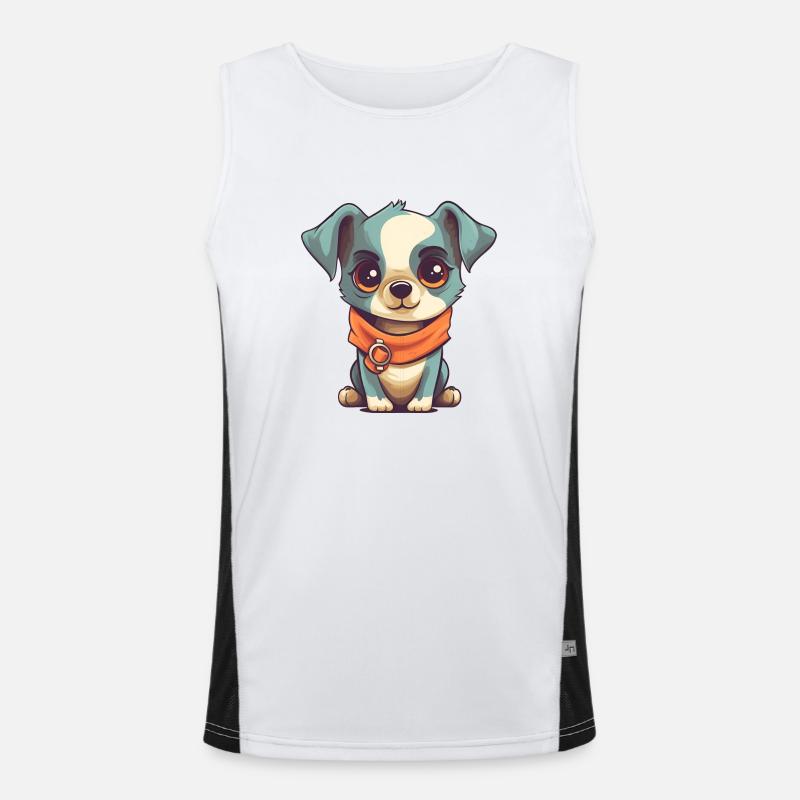 cute dog Funktionelles Kontrast-Tank Top für Männer 