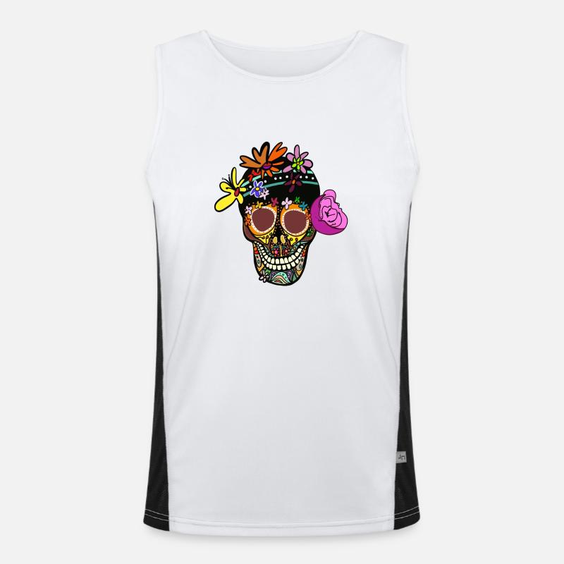 Dia de los muertos - Tag derToten Funktionelles Kontrast-Tank Top für Männer 
