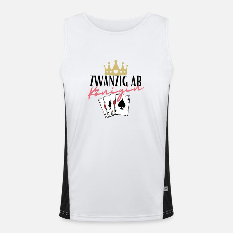 Zwanzig ab Königin Funktionelles Kontrast-Tank Top für Männer 