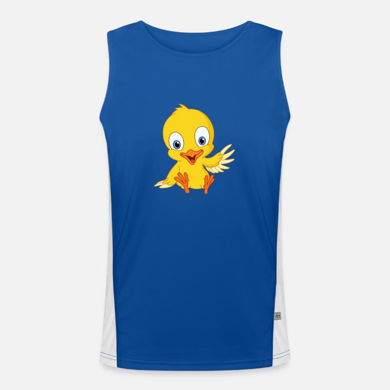 Cute chick Men's Functional Contrast Tank Top 
