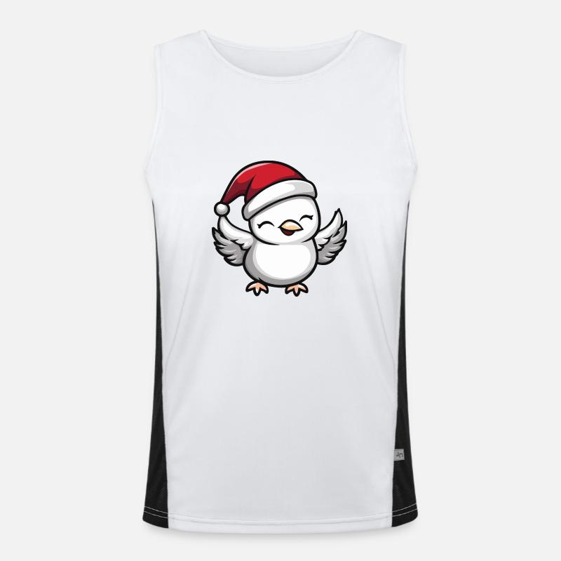 Taube Vogel Weihnachten Niedlich Funktionelles Kontrast-Tank Top für Männer 