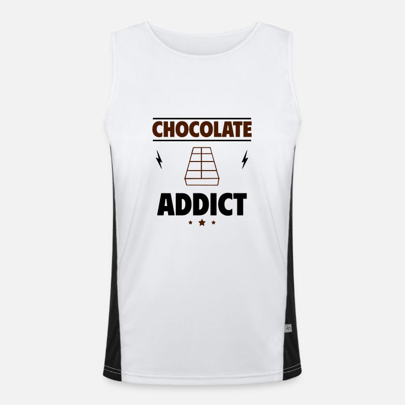 Accro au chocolat Débardeur respirant contrasté Homme 
