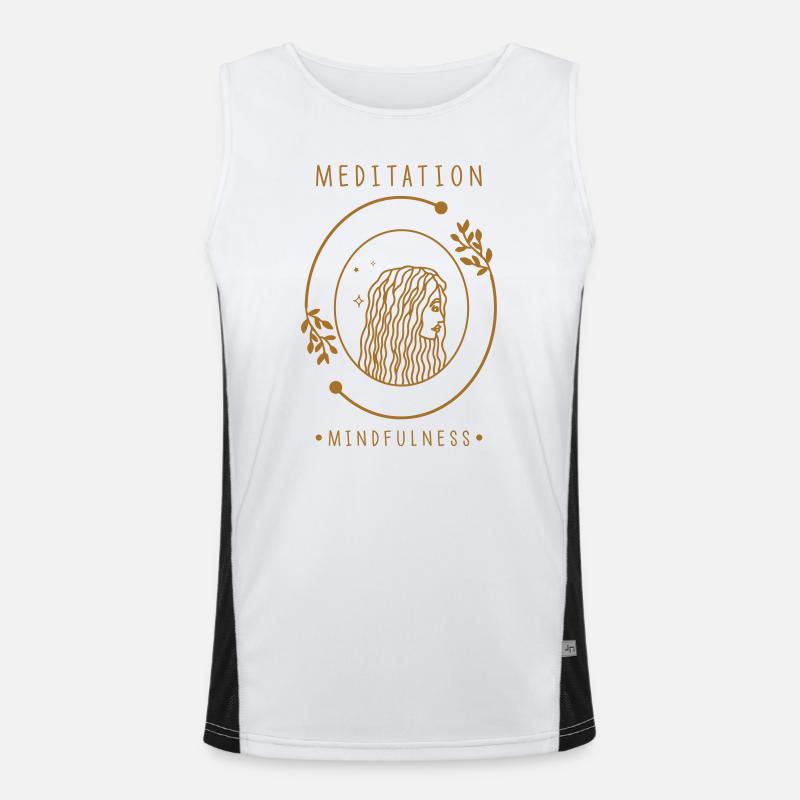 Mindfulness Meditation Men's Functional Contrast Tank Top 