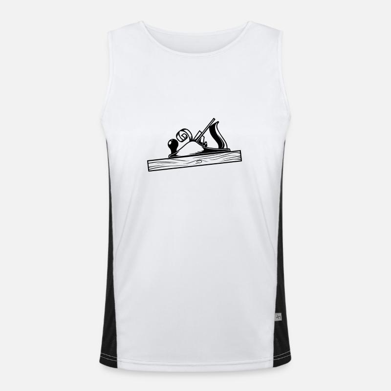 Schreiner Hobel Design Funktionelles Kontrast-Tank Top für Männer 