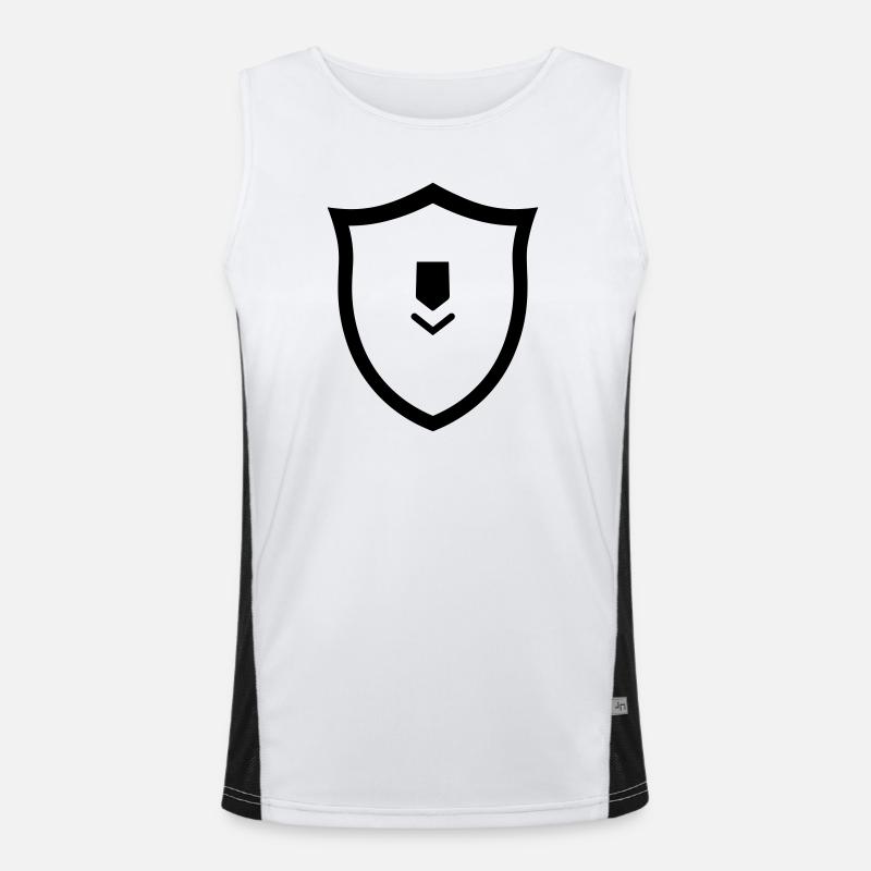 Shield - Men's Functional Contrast Tank Top  - white/black