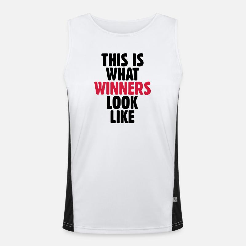 This is what winners look like Funktionelles Kontrast-Tank Top für Männer 