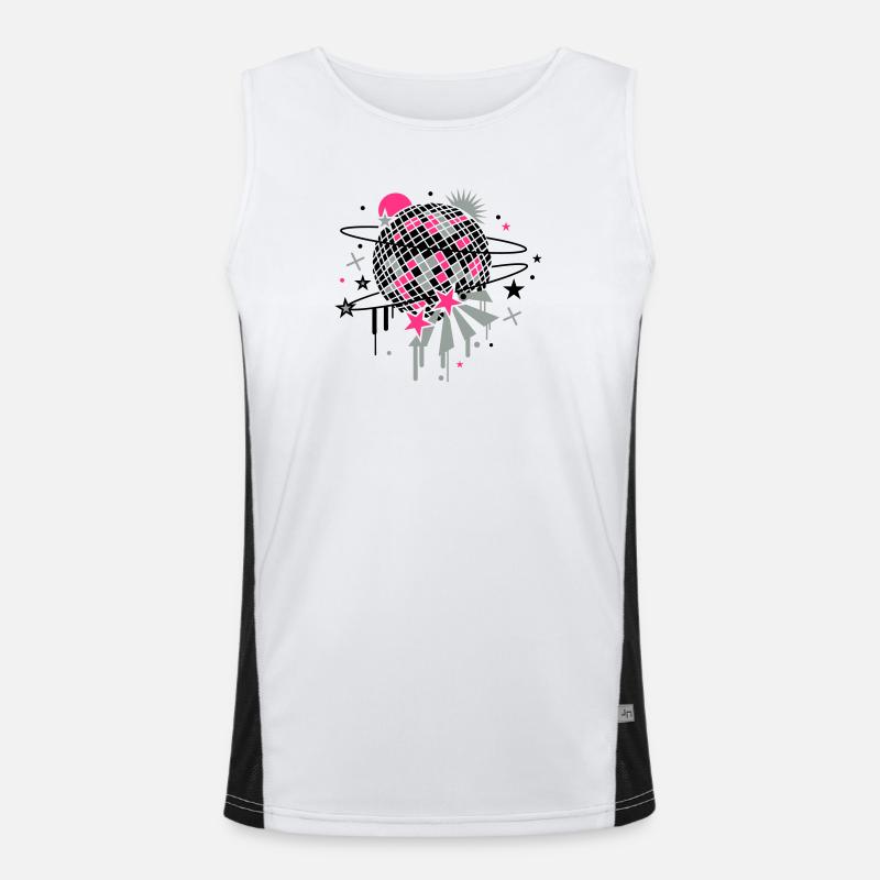 Disco Kugel Funktionelles Kontrast-Tank Top für Männer 